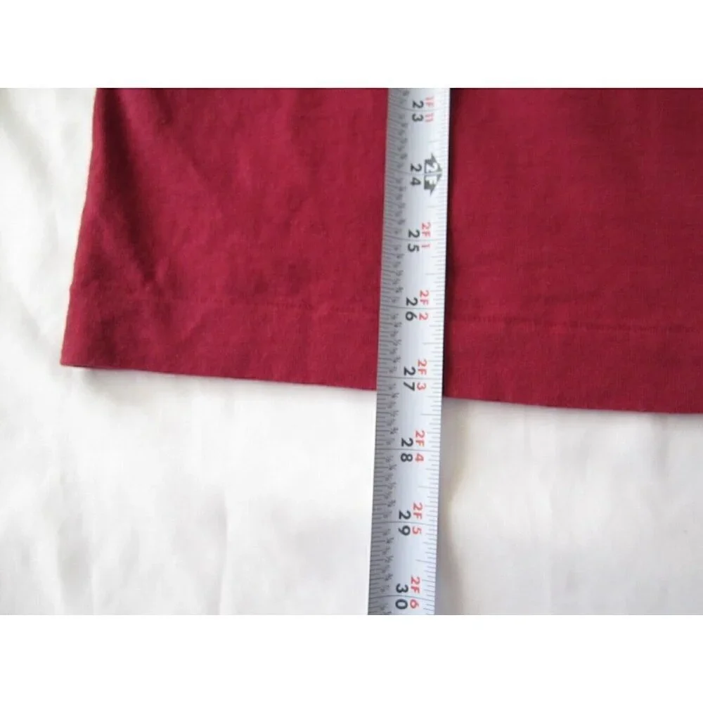 Vtg Men Jockey Cotton Red Long Sleeve Pullover Shirt Sz L (MT271) Made in USA